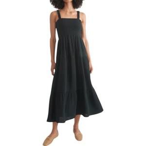 Marine Layer | Dresses | New Marine Layer Selene Smocked Tiered Maxi Dress  In Black | Poshmark